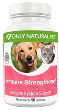 A holistic blend of natural vitamins, herbs, and other co-factors to provide immune system support to dogs available from www.carolesdoggieworld.com