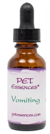 Flower Essence for Vomiting in Dogs, available from www.carolesdoggieworld.com – use to balance the emotional attitudes that present the physical state of disease and vomiting.